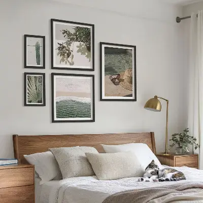 Set de tablouri decorative de perete relaxare cu apă și plante de vară
