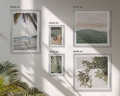 Polyptic înrămat Plaje tropicale, armonie naturală
