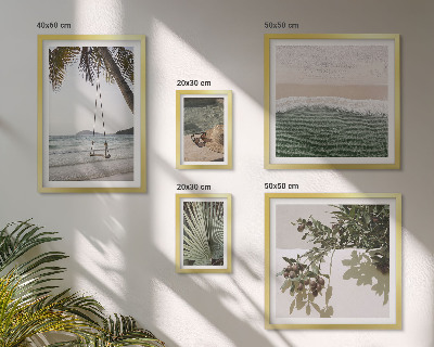 Polyptic înrămat Plaje tropicale, armonie naturală