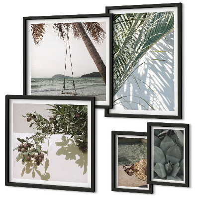 Polyptic înrămat Plante tropicale relaxante
