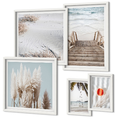 Decorațiune de perete set tablouri Vederi la plajă și natură