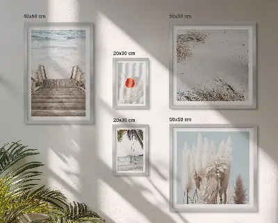 Set tablouri decorative de perete cu vederi la plajă și natură