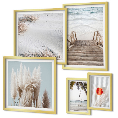 Decorațiune de perete set tablouri Vederi la plajă și natură