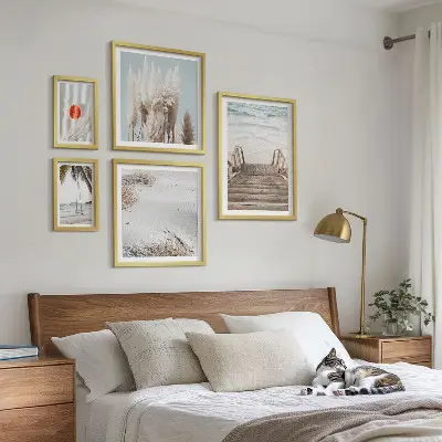 Set tablouri decorative de perete cu vederi la plajă și natură
