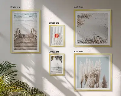 Set tablouri decorative de perete cu vederi la plajă și natură
