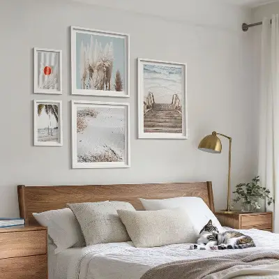 Set tablouri decorative de perete cu vederi la plajă și natură