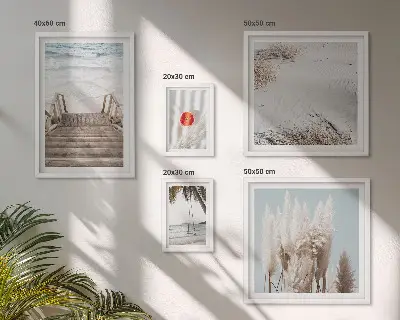 Set tablouri decorative de perete cu vederi la plajă și natură