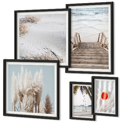 Decorațiune de perete set tablouri Vederi la plajă și natură