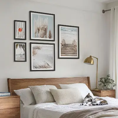 Set tablouri decorative de perete cu vederi la plajă și natură