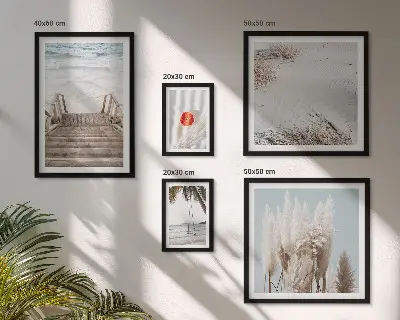 Set tablouri decorative de perete cu vederi la plajă și natură