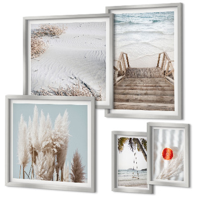 Decorațiune de perete set tablouri Vederi la plajă și natură