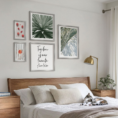 Decorațiune de perete set tablouri Stil boho, plante, fructe, tropice