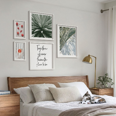 Decorațiune de perete set tablouri Stil boho, plante, fructe, tropice