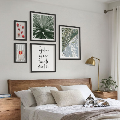 Decorațiune de perete set tablouri Stil boho, plante, fructe, tropice