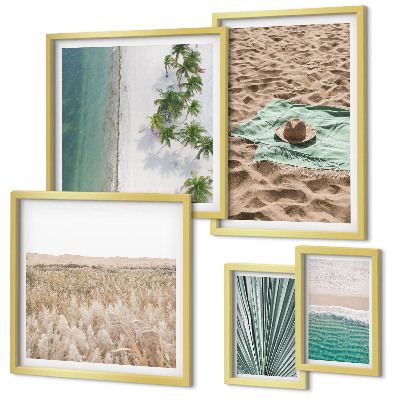 Decorațiune de perete set tablouri Vederi la plaja tropicală