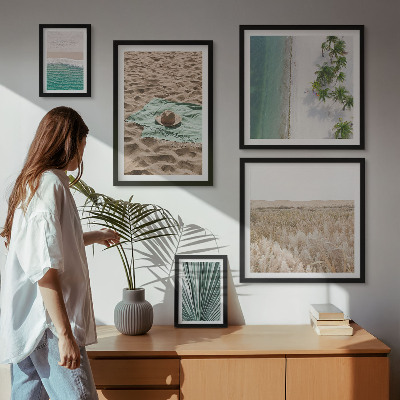 Decorațiune de perete set tablouri Vederi la plaja tropicală
