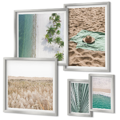 Decorațiune de perete set tablouri Vederi la plaja tropicală