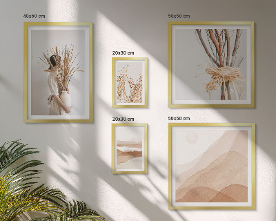 Decorațiune de perete set tablouri Peisaje elegante cu plante boho