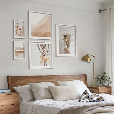 Decorațiune de perete set tablouri Peisaje elegante cu plante boho
