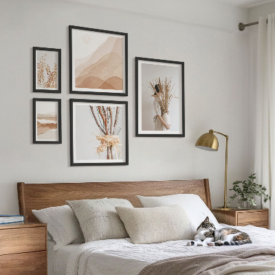 Decorațiune de perete set tablouri Peisaje elegante cu plante boho
