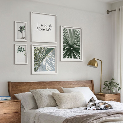 Decorațiune de perete set tablouri Decorațiuni moderne cu frunze verzi