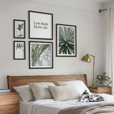 Decorațiune de perete set tablouri Decorațiuni moderne cu frunze verzi
