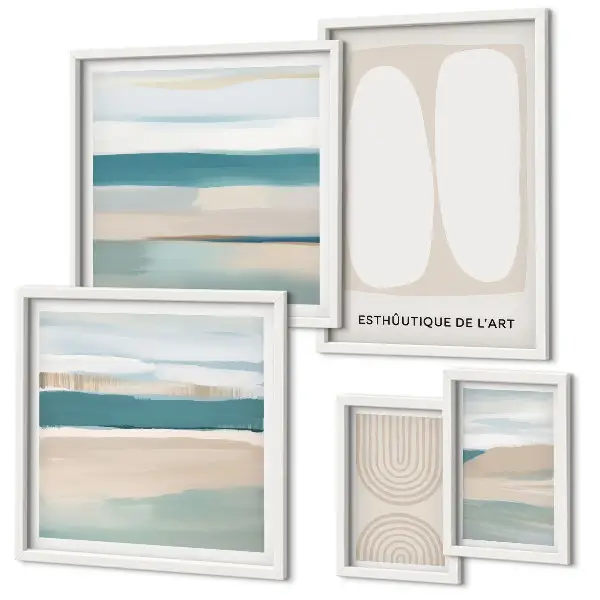 Set de tablouri decorative pentru perete cu compoziții abstracte din natură
