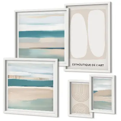 Set de tablouri decorative pentru perete cu compoziții abstracte din natură
