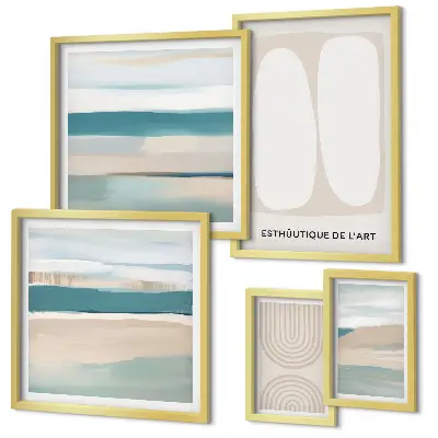 Set de tablouri decorative pentru perete cu compoziții abstracte din natură