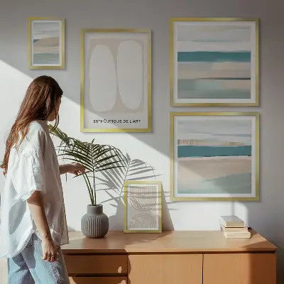 Set de tablouri decorative pentru perete cu compoziții abstracte din natură