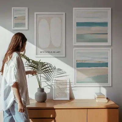 Set de tablouri decorative pentru perete cu compoziții abstracte din natură