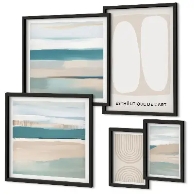 Set de tablouri decorative pentru perete cu compoziții abstracte din natură
