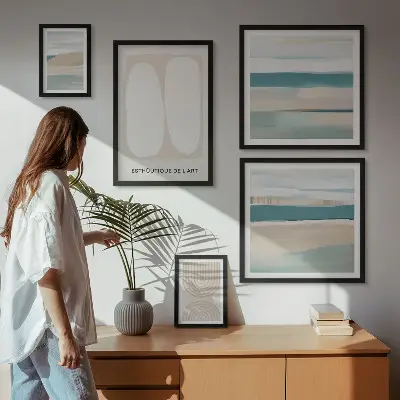 Set de tablouri decorative pentru perete cu compoziții abstracte din natură