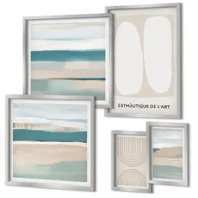 Set de tablouri decorative pentru perete cu compoziții abstracte din natură