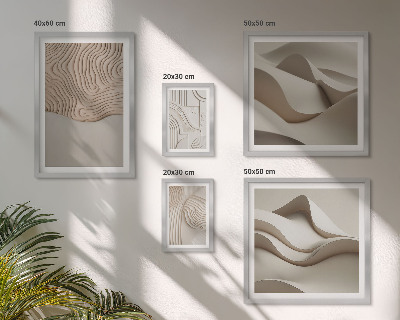 Polyptic înrămat Modele abstracte bej