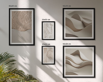 Polyptic înrămat Modele abstracte bej