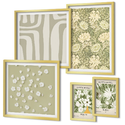 Decorațiune de perete set tablouri Plantează boho cu flori