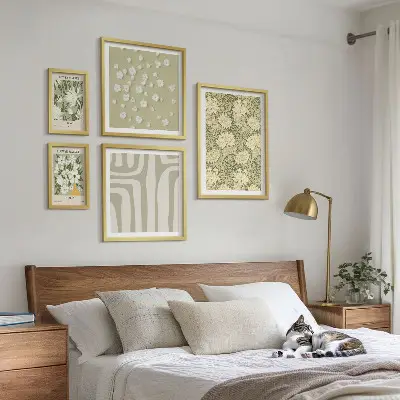 Set de tablouri decorative pentru perete cu plante în stil boho și flori