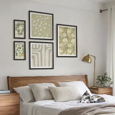 Set de tablouri decorative pentru perete cu plante în stil boho și flori