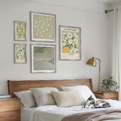 Decorațiune de perete set tablouri Motive florale urbane