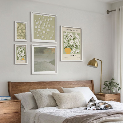 Decorațiune de perete set tablouri Motive florale urbane