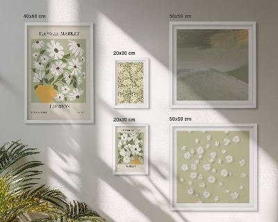 Decorațiune de perete set tablouri Motive florale urbane