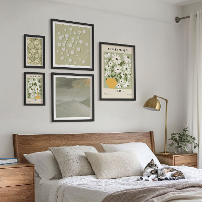 Decorațiune de perete set tablouri Motive florale urbane