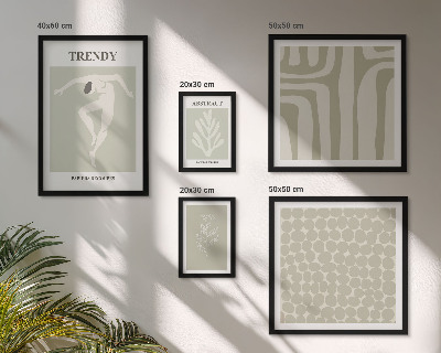 Polyptic înrămat Grafică verde abstractă elegantă
