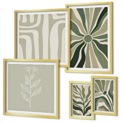 Decorațiune de perete set tablouri Modele abstracte de plante