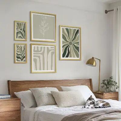 Set de tablouri decorative pentru perete modele cu plante abstracte