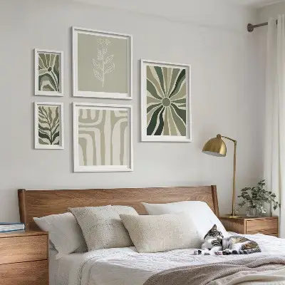 Set de tablouri decorative pentru perete modele cu plante abstracte
