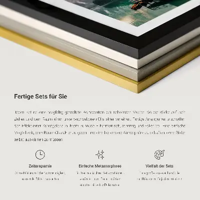 Set de tablouri decorative pentru perete modele cu plante abstracte