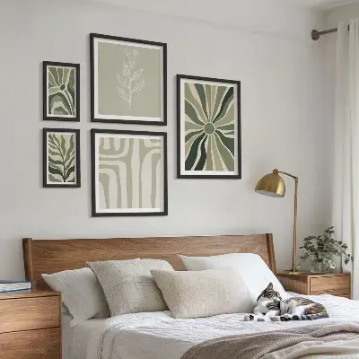 Set de tablouri decorative pentru perete modele cu plante abstracte