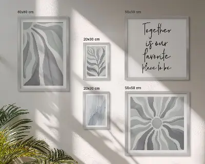 Set de tablouri decorative pentru perete modele abstracte în nuanțe de gri și alb